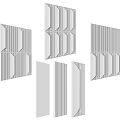 Modern wall decorative panel modeling wall 3d model