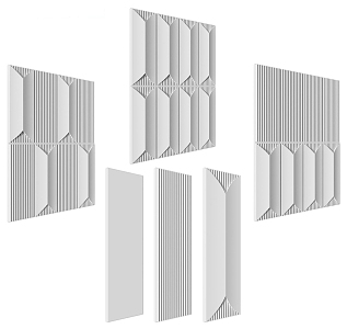 Modern wall decorative panel modeling wall 3d model