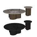 Modern Coffee Table With Black And Light Marble Top Wooden Base Chessboard And Open Book