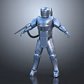 Modern Robot Warrior Mechanical Combat Police Mechanical Armor 3d model