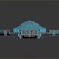 Blue Futuristic Spaceship 3D Model Featuring Detailed Mechanical Structure And Armored Sci Fi Design