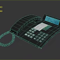 Black Digital Computer IP Phone With LCD Display And Numeric Keypad