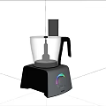 Modern Kitchen Appliance Food Processor With Transparent Bowl Black Base And Control Dial