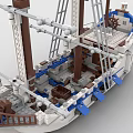 LEGO toy blocks sailing ship 3d model