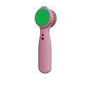 Pink Handheld Device With Green Circular Top Small Holes And Red Button Design 3d model