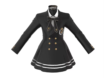 Clothes Uniform Dress School Uniform 3d model