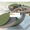 modern architecture earth-covered architecture visitor center cafe architecture special-shaped architecture streamline architecture 3d model