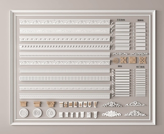 French plaster line 3d model