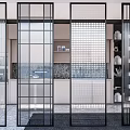 Modern partition Changhong glass partition glass partition frosted glass partition 3d model