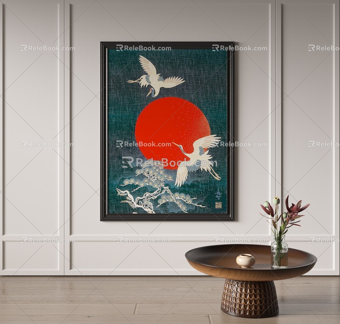 Middle Ancient Style Decorative Painting 3d model