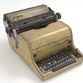modern typewriter shabby typewriter 3d model