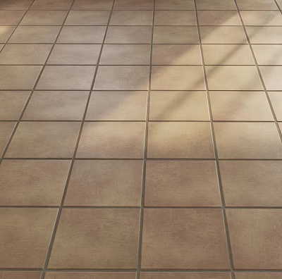 Brown Ceramic Floor Tiles In Home Interior With Modern Design And Neat Layout 3d model