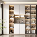 Modern bookcase combination 3d model