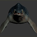 Modern sea beast ichthyosaur sea monster 3d model