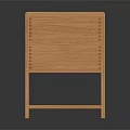 Wooden Bedside Table With Two Striped Drawers And Lower Shelf Home Bedroom Simple Modern Furniture