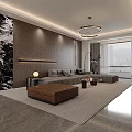 Modern Open Plan Living And Dining Room With Elegant Upscale Comfortable Home Interior Design