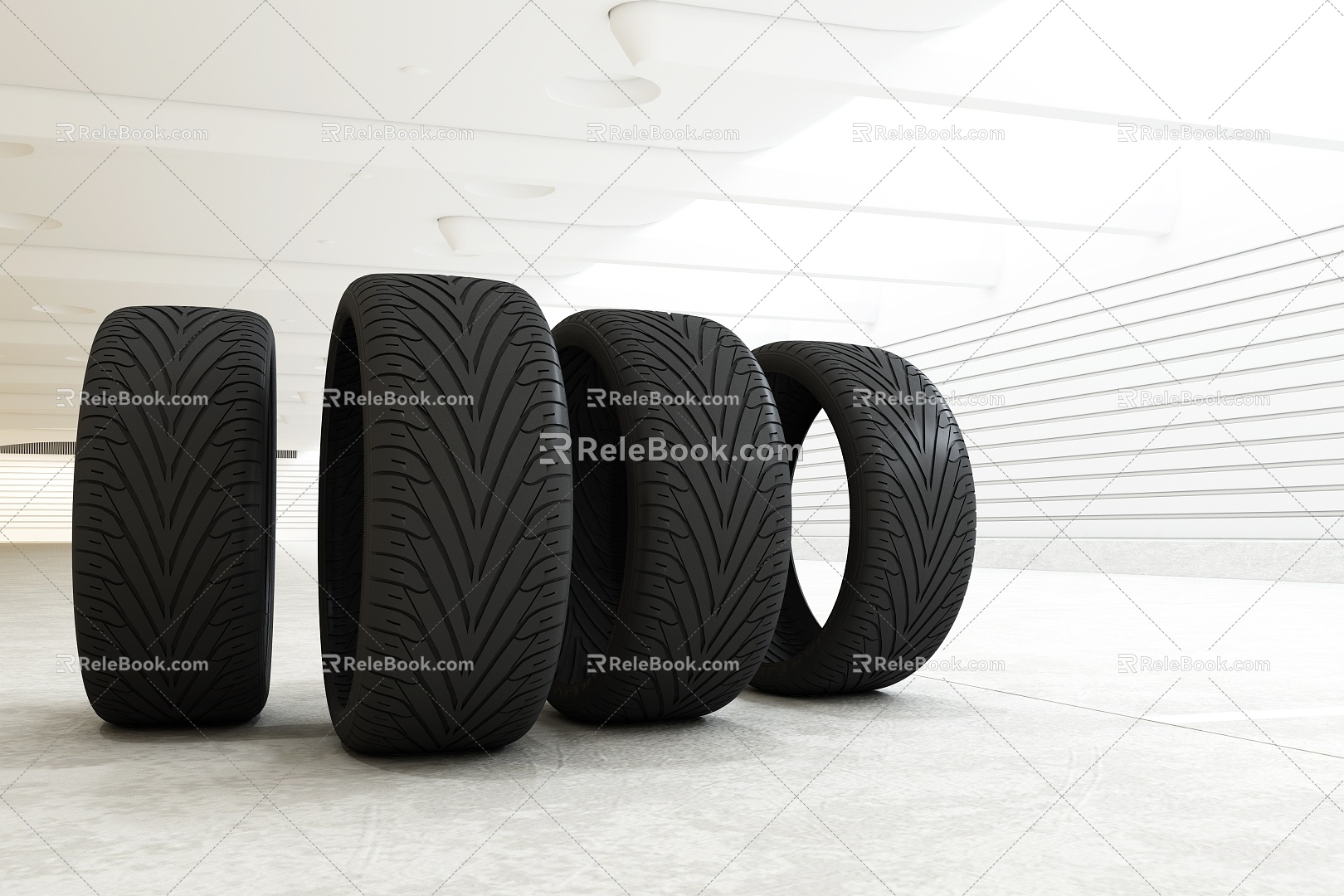 Modern Tires 3d model