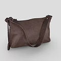Stylish Brown Leather Shoulder Bag With Adjustable Strap And Zipper Design 3d model