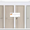 Modern Hinged Interior Doors With Various Wooden Designs And Handles 3d model