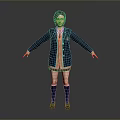Female School Uniform Character Design For Game And Movie Projects