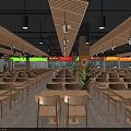 Professional Commercial Catering Kitchen With Stainless Steel Workstations Stoves Ceiling Lights And Ceramic Tile Floor