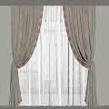 Beige Roman Curtains with Sheer Curtains at Window Featuring Trees Outside Creating Cozy Atmosphere