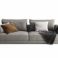 Modern Double Sofa Miloti Simple Sofa 3d model