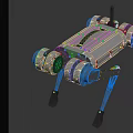 Advanced Industrial Quadruped Robot With Mechanical Legs For Inspection Work