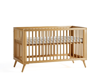 Modern Crib Children's Guardrail Bed model