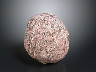 Rough Textured Natural Sphere With Porous Surface And Earthy Brown Color 3d model
