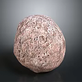 Rough Textured Natural Sphere With Porous Surface And Earthy Brown Color