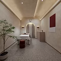 Elegant Beauty Salon Interior Design With Comfortable Treatment Beds And Soft Lighting Setup