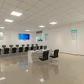 Modern Computer Room Computer Room Classroom 3d model