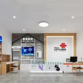 Modern China Telecom Retail Store With Electronic Products Display Shelves And Counters 3d model