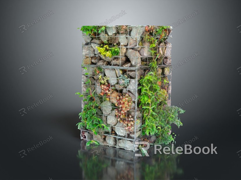 Modern Vine Climbing Wall Plant Plant Wall Climbing Vine Stone Wall model