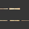 Natural Bamboo Household Items Long Sticks Kitchen Utensils Eco Friendly Set of Five