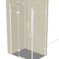 Modern Shower Sauna Enclosure With Glass Door Chrome Frame Shower Head And Steam Function