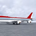 Northwest Red White And Blue Large Passenger Plane Parked On Airport Runway