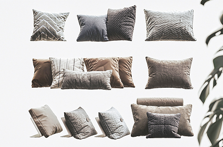 Modern pillow combination 3d model