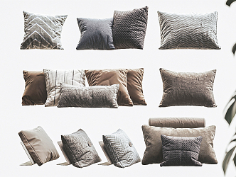 Modern pillow combination 3d model