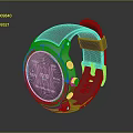 Fashionable Smartwatch Accessory With Gray Strap Round Dial And Digital Fitness Tracking Screen