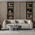 Modern sofa coffee table combination 3d model