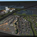Aerial Planning of Modern Urban Residential Area With Road Networks and Green Spaces