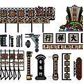 Old Shanghai Old Signs of the Republic of China 3d model