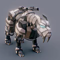 Modern robot mecha saber tooth tiger machine tiger 3d model