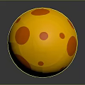 Adorable Yellow Mushroom With Orange Spots And Smiling Face As Tasty Food