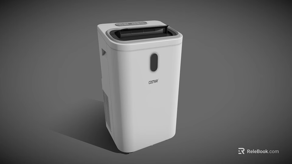 CDEFG White Dehumidifier With Black Control Panel And Air Outlet For Home Use 3d model 