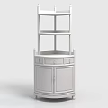 Elegant Traditional Wooden Corner Cabinet With Drawers Shelves And Golden Handles