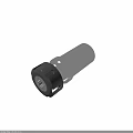 Metal Tubular Equipment Featuring Threaded Design And Detachable Black Cap Gray Conical Part