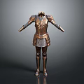Ancient Bronze Weapon With Medieval Armor And Historical Warfare Design Features 3d model